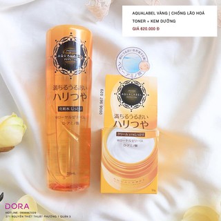 Combo toner & kem dưỡng chống lão hoá - xoá mờ nếp nhăn