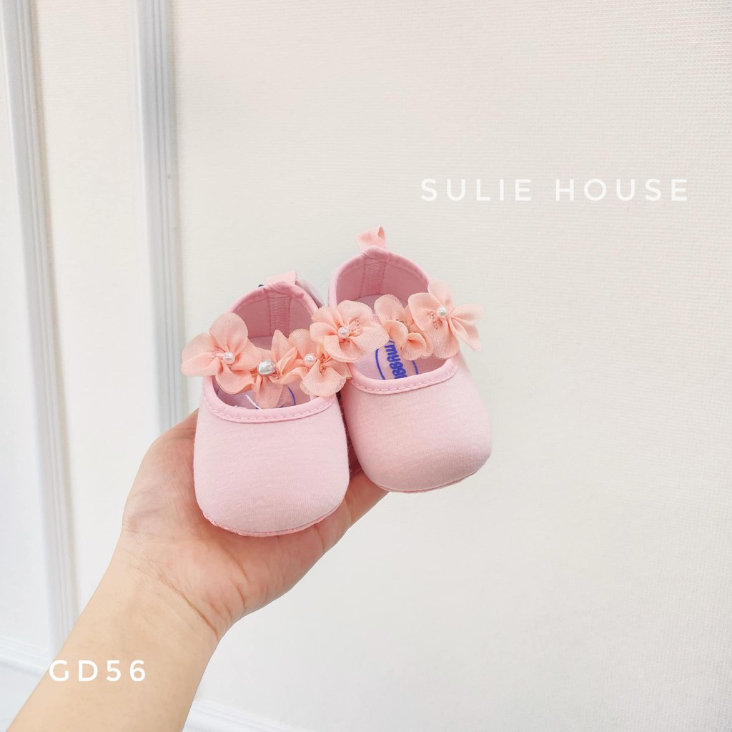 Set giày băng đô hoa cho bé - GD56