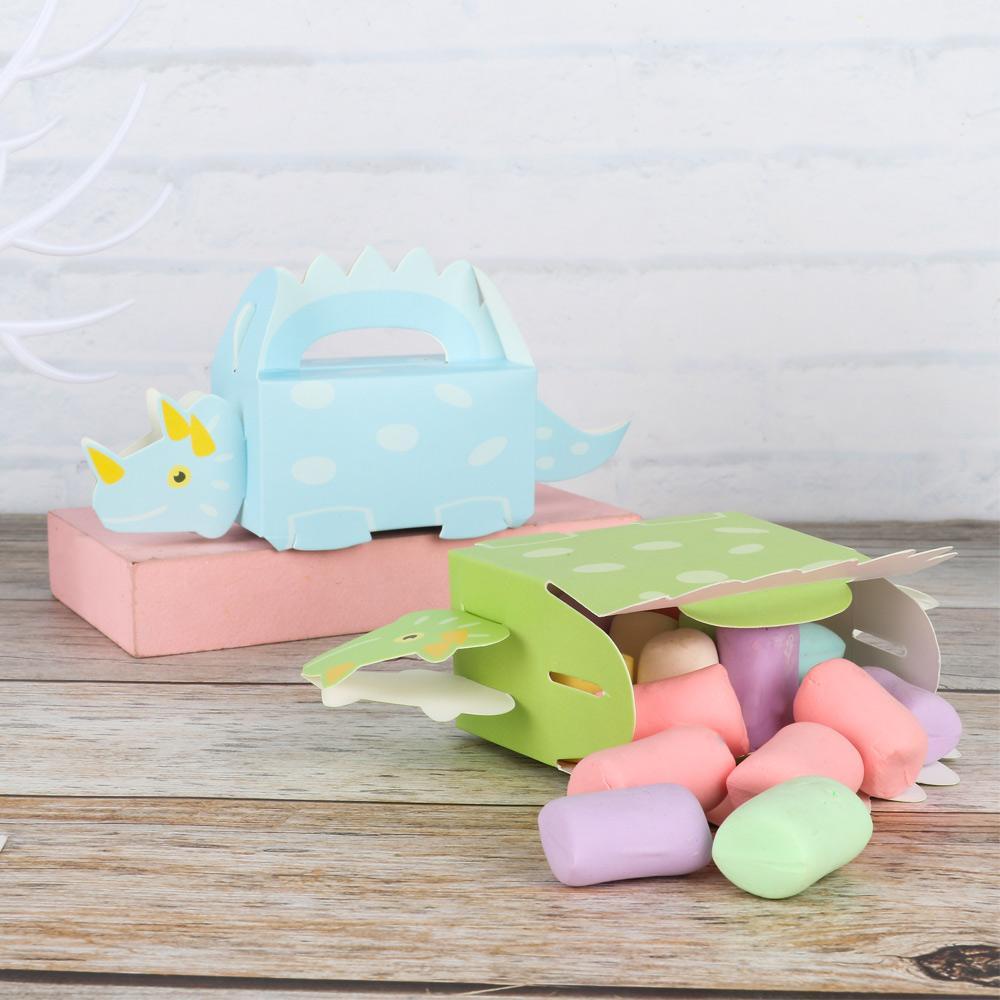 Set 24 Hộp Giấy Đựng Bánh Kẹo Hình Khủng Long Dễ Thương