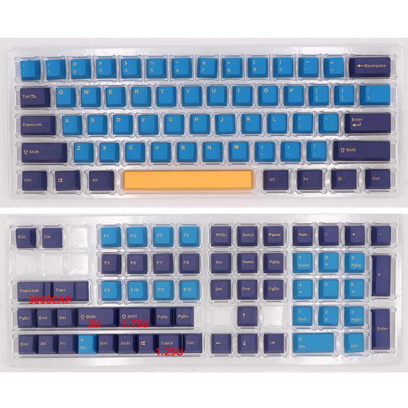 Bộ Keycap CGMK NAUTILUS PBT Double Shot OEM Profile 129 Nút sử dụng được cho layout 68,84,98...