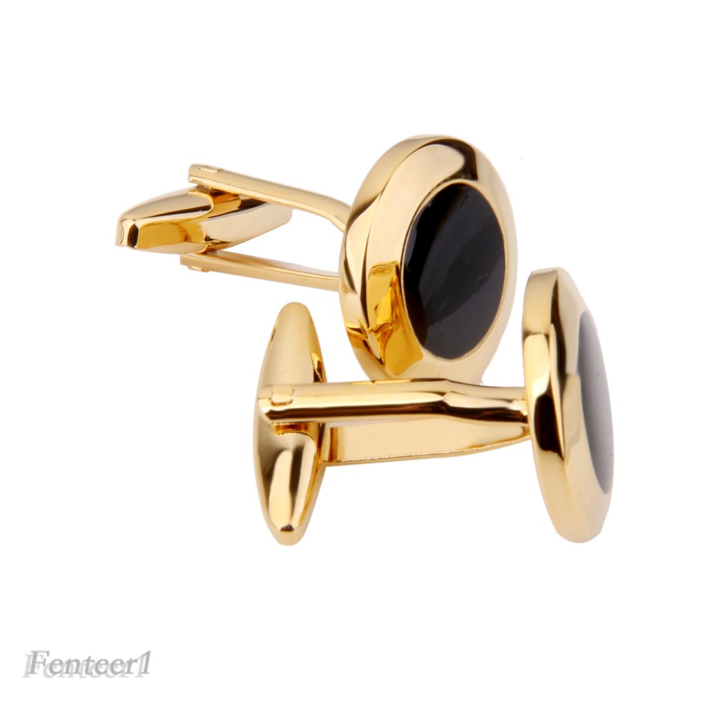 Khuy Măng Sét Tuxedo Đen Vàng Fenteer1 Cho Nam