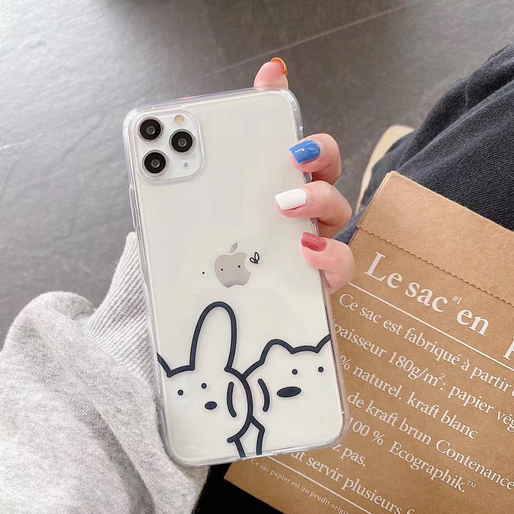 Ốp điện thoại mềm họa tiết đường nét đơn giản cho iPhone 7 8 SE2020 plus X XS XR XSmax 11 Pro Promax | BigBuy360 - bigbuy360.vn