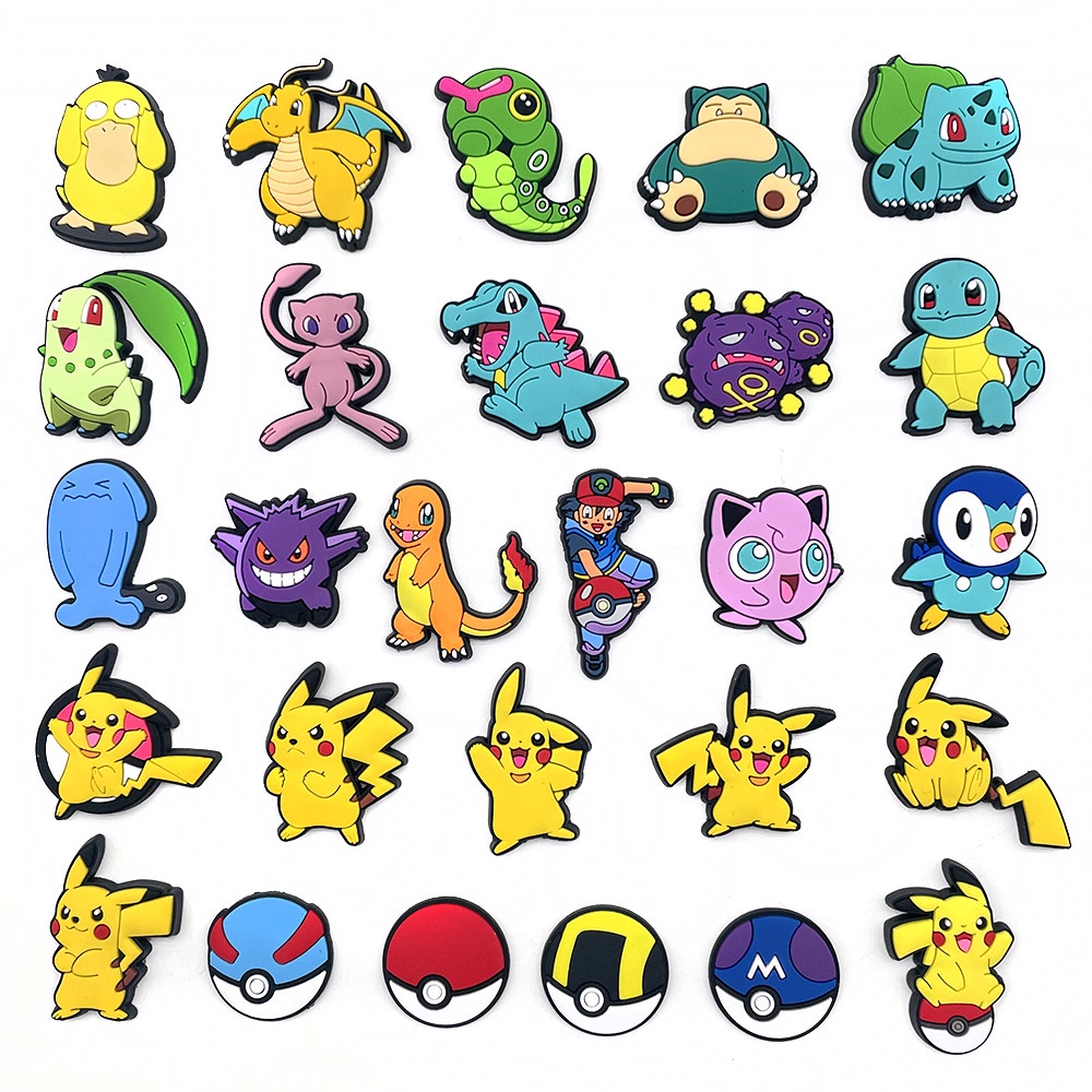Jibbitz Ghim Cài Dép crocs DIY Hình Hoạt Hình Pokémon Trang Trí