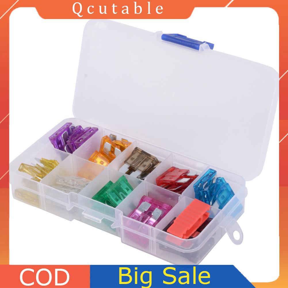 Bộ 50 Cầu Chì 3a 5a 7.5a 10a 15a 20a 25a 30a 35a 40a W/Uk Kèm Hộp Đựng