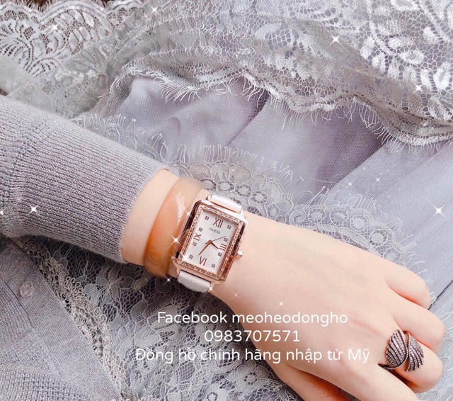 ĐỒNG HỒ NỮ GUESS CHIPU TIỂU THƯ TRẮNG TINH KHÔI