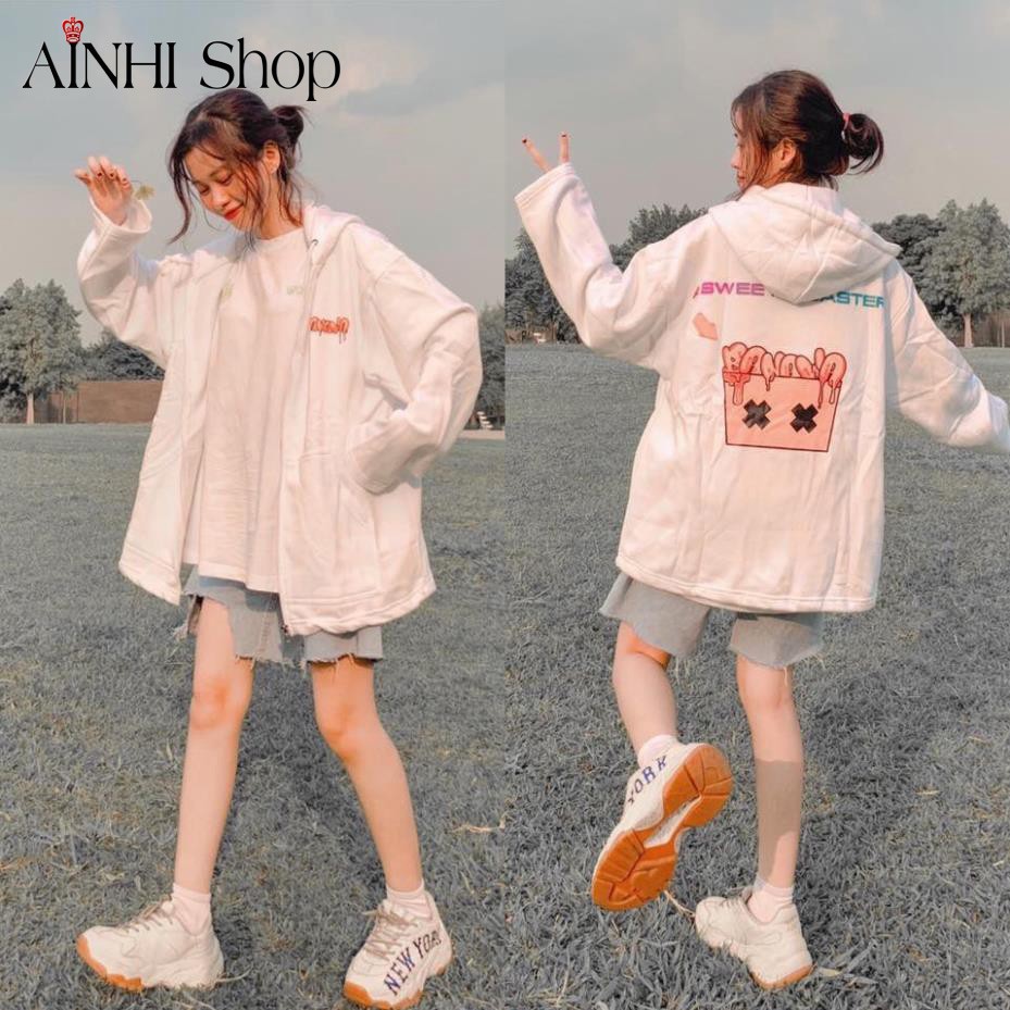 Áo Hoodie Nỉ ❤️FREESHIP❤️ Cho nam Cho nữ và Cặp Đôi Có 4 Màu, Form rộng Unisex BANAWA có dây kéo Ulzzang