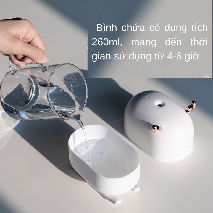 Máy phun sương hình hươu tạo độ ẩm không khí kết hợp đèn ngủ tự động tắt DSHJ-H-009 260ml