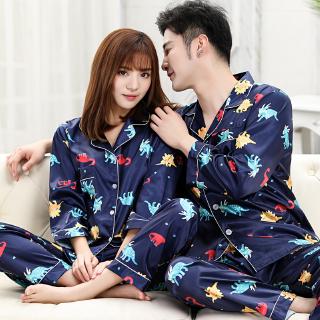 Bộ Đồ Ngủ Lụa Dài Tay Cho Cặp Đôi Y2642