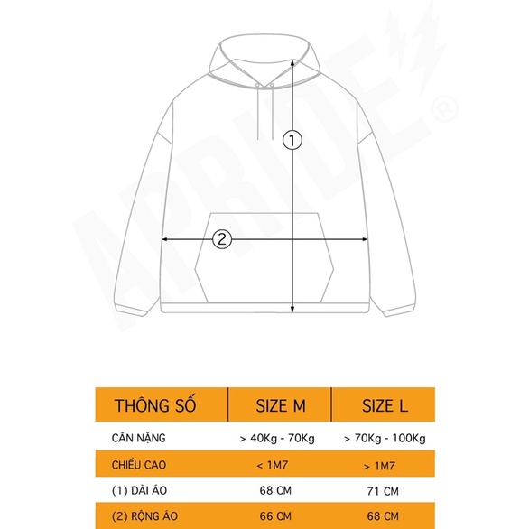 Apride Hoodie Basic + 2 Túi Cam Hổ / Áo Hoodie Apride Basic Tiger Orange