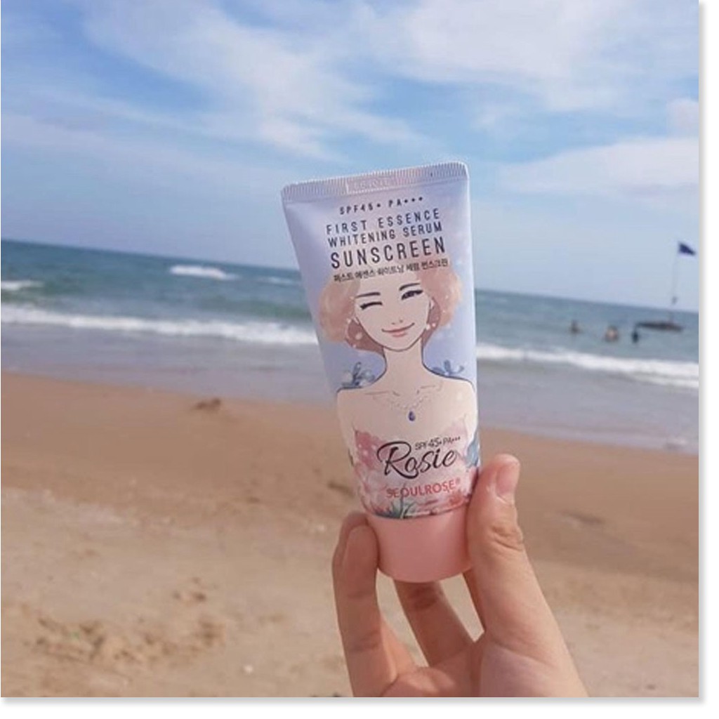 [Mã giảm giá tích lũy] Kem Chống Nắng Seoul Rose Rosie First Essence Whitening Serum Sunscreen SPF45 PA+++