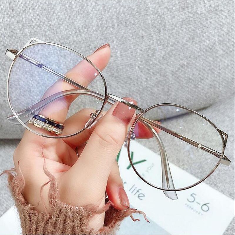 Kính Mát Gọng Tròn Chống Tia Bức Xạ Cho Nữ