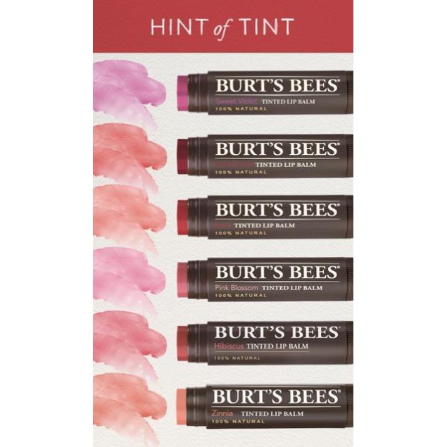 Son Dưỡng Có Màu Burt's Bees Tinted Lip Balm 100% thiên nhiên