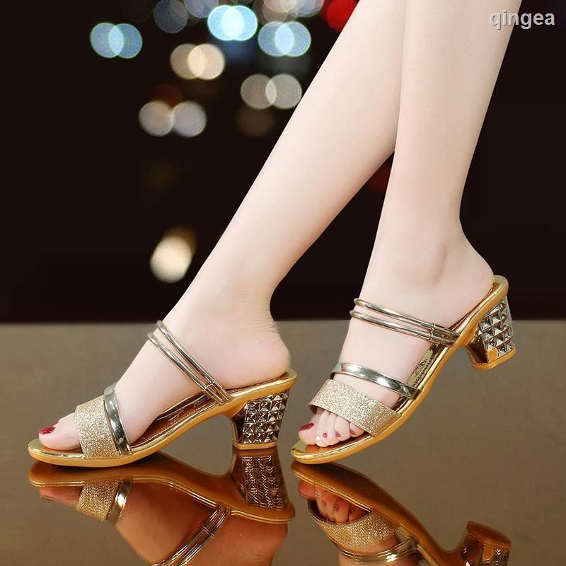 Giày Sandal Đế Thô Kiểu Dáng Trẻ Trung Thanh Lịch Dành Cho Nữ