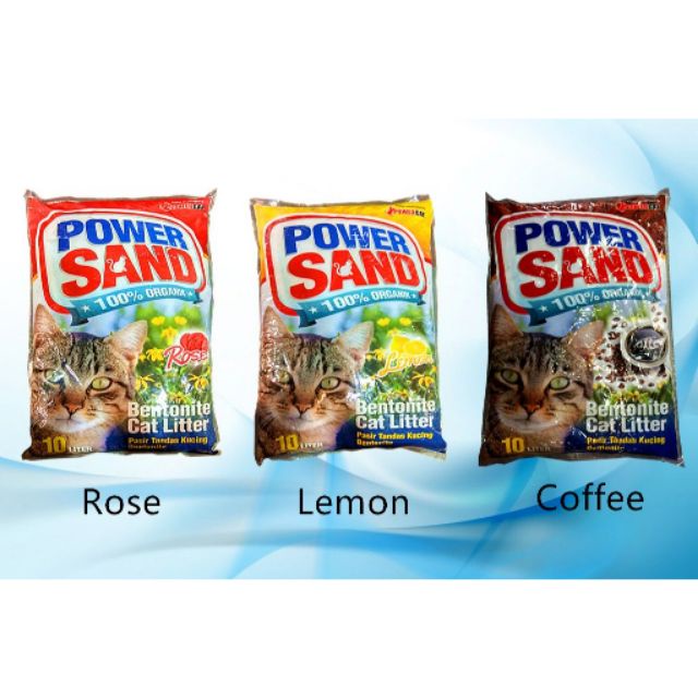 Cát Vệ Sinh Cho Mèo Power Sand /Hương Chanh/Hoa Hồng/Cafe 5L,10L