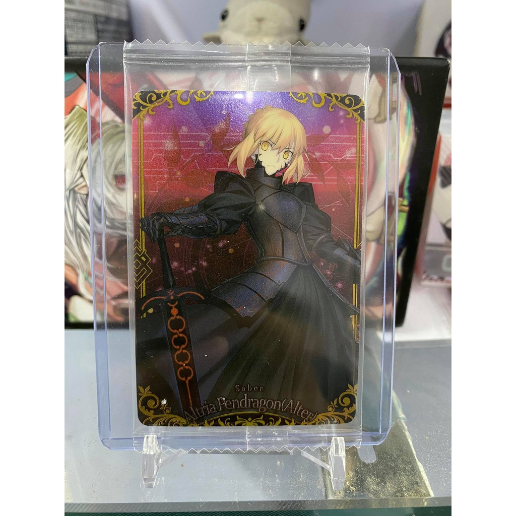 Thẻ bài bánh xốp Fate Grand Order FGO Artoria Pendragon Alter - Rare - Tặng bọc bài nhựa bảo quản