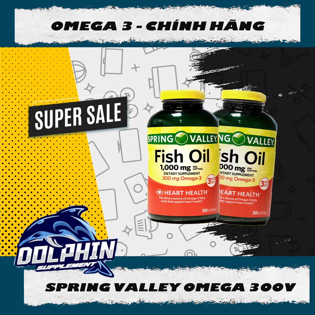 Spring Valley | Omega 3 - 1,000mg | 300 viên