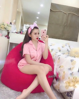 Bộ ngủ lụa cộc tay