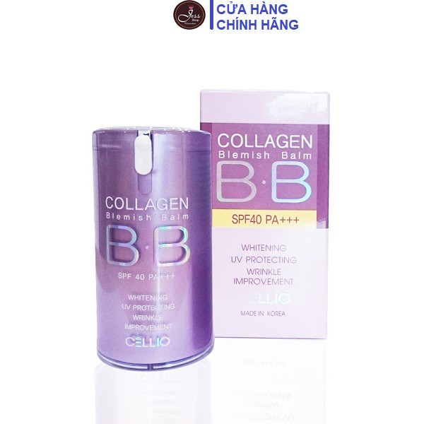 Kem Nền Cellio Collagen Blemish Balm B.B SPF40 PA+++ 40ml