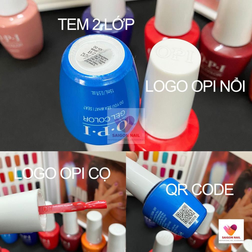 SƠN GEL OPI Original USA - Tem 2 lớp - Chuẩn bảng màu - Logo nổi - QR code