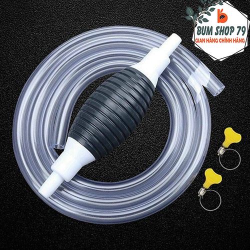 Dụng cụ bơm hút chất lỏng đa năng hút rượu xăng dầu bóp tay kèm khóa, Ống hút xăng dầu rượu chất lỏng bằng tay