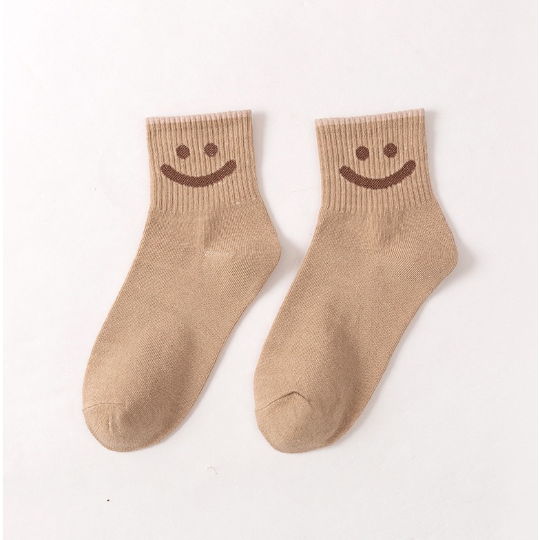 Tất cao cổ nữ chất cotton họa tiết mặt cười lớn phong cách Vintage - T067 Girl_Friday