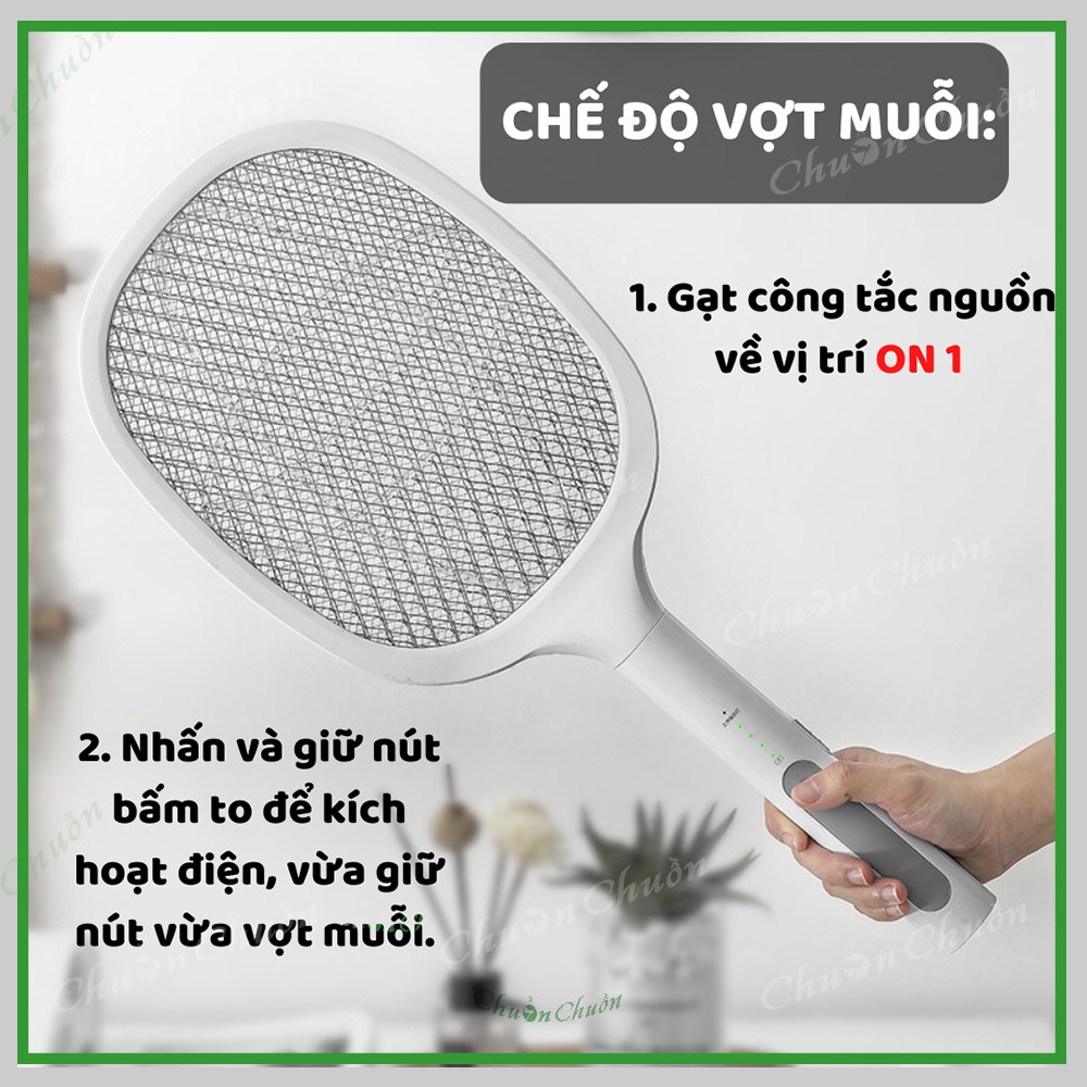 Vợt muỗi thông Minh Kiêm Đèn Bắt Muỗi Tự Động 2 Trong 1 Bảo Hành 12 Tháng - Pin sạc cao cấp 1200 mah - Bảo hành 12 tháng