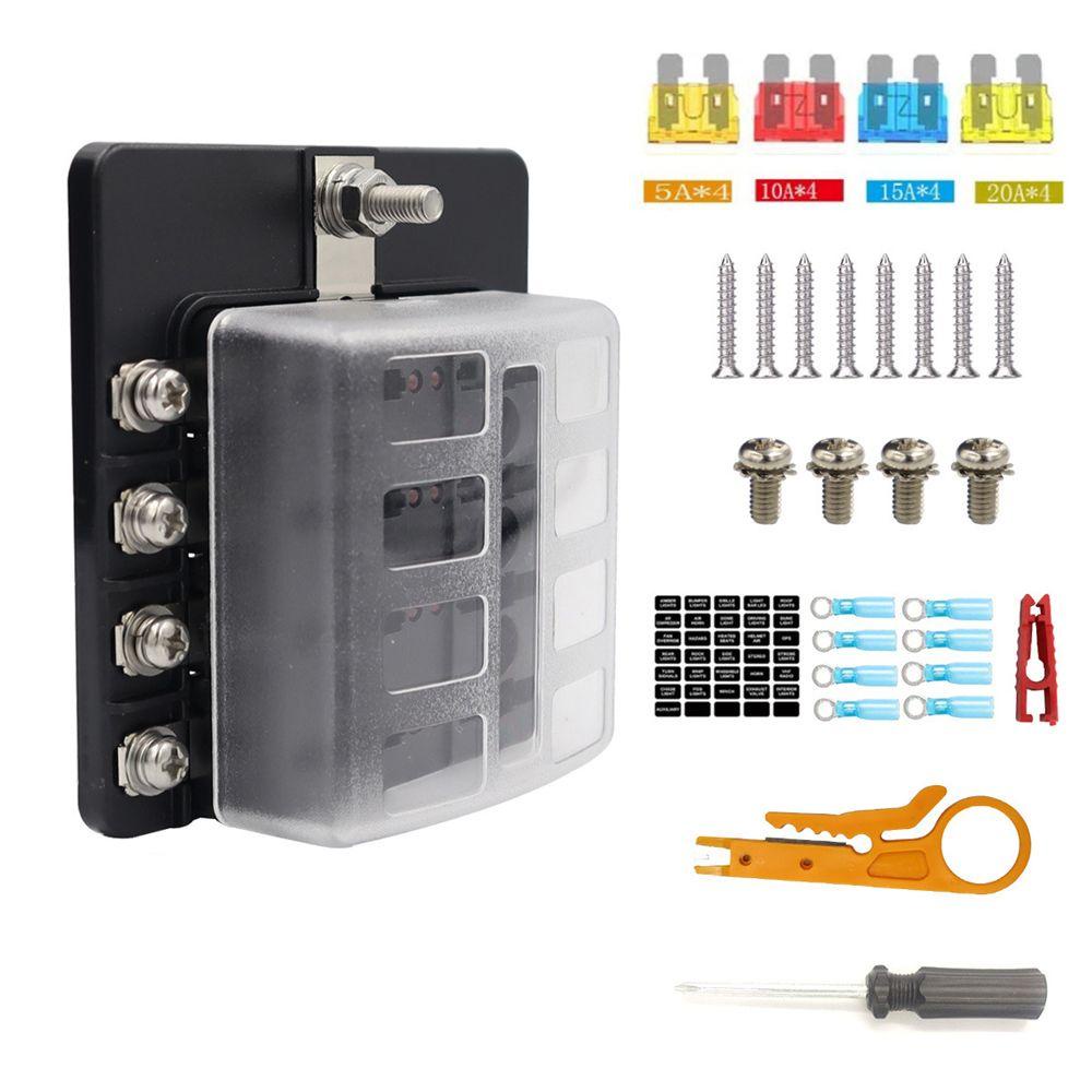 Giá Đỡ Cầu Chì LAYOR1 Lưỡi RV 12V / 32V Bằng Nhựa Có Đèn LED Báo Hiệu Cho Tàu Thuyền Ốp