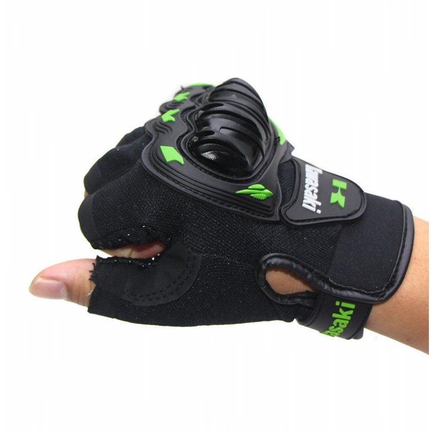 Găng Tay Xe Máy KAWASAKI Ngón Cụt - Xịn
