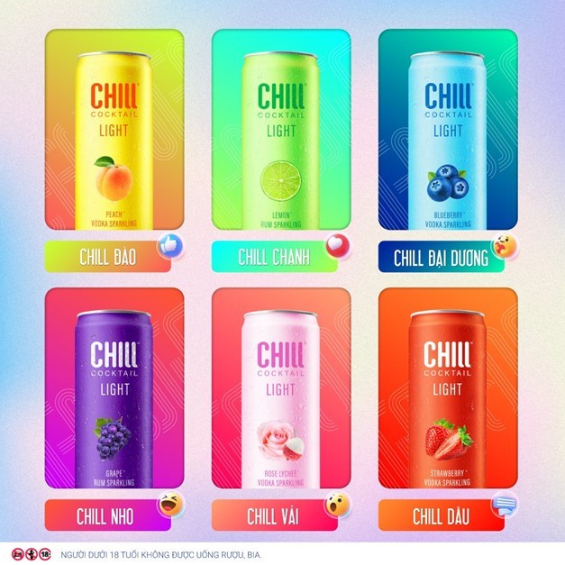 [NEW] Thùng 6 Lon Cocktail Chill LIGHT Mix 6 Mùi