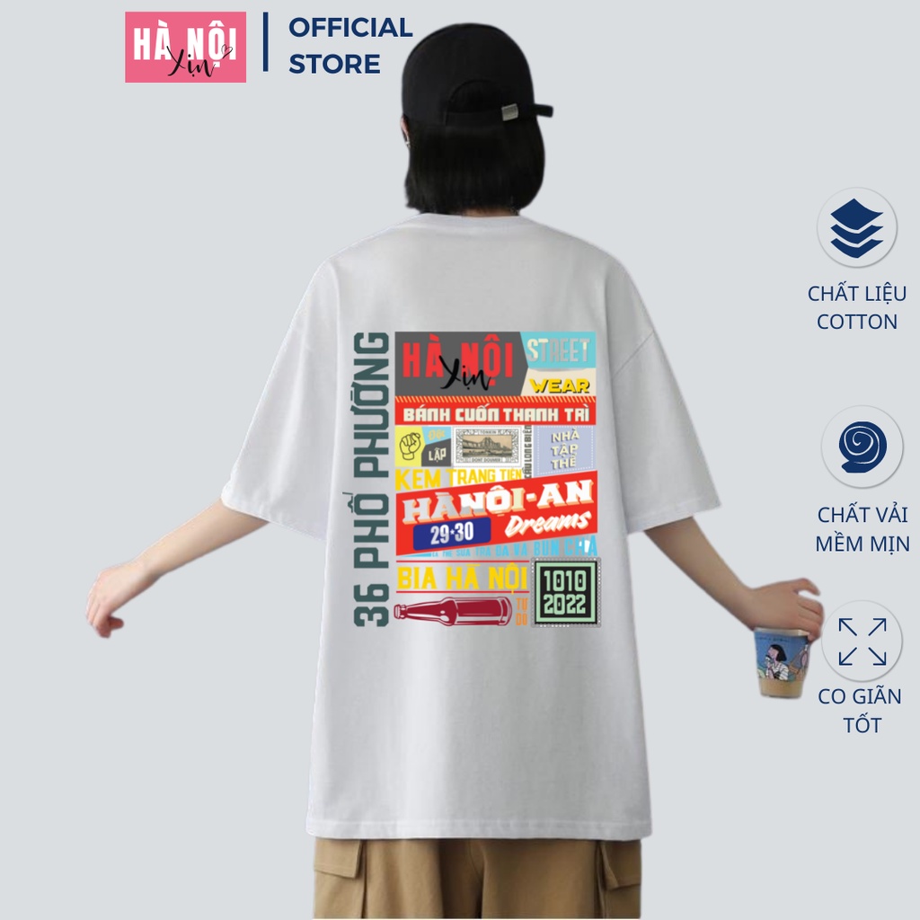 Áo thun nam nữ Unisex in HÀ NỘI XỊN phiên bản Premium Cao Cấp Chất Liệu 100% Cotton mềm mại, thoáng mát | BigBuy360 - bigbuy360.vn