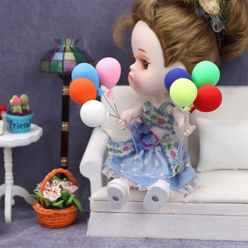 Mô Hình Hộp Quà Giáng Sinh Và Bong Bóng Nhiều Màu Trang Trí Nhà Búp Bê