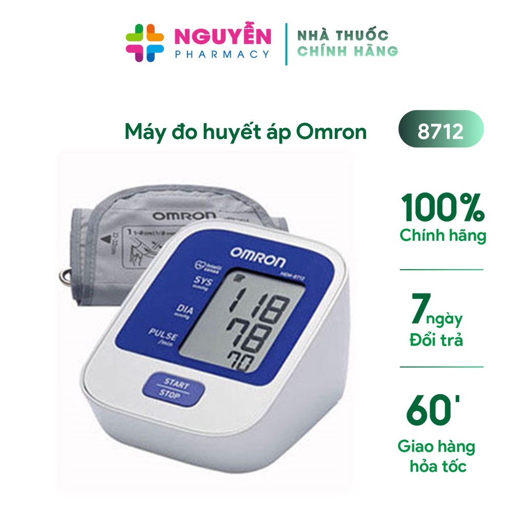 [CHÍNH HÃNG] Máy đo huyết áp bắp tay Omron HEM 8712 - Bảo hành chính hãng 5 năm