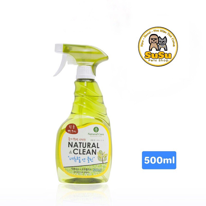 Xịt Khử Mùi Diệt Khuẩn Bảo Vệ Sức Khỏe Cả Gia Đình Và Vật Nuôi Natural Core Natural Clean