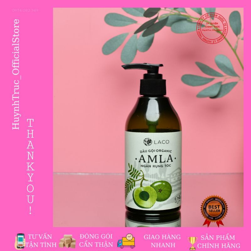 [RẺ VÔ ĐỊCH] - Dầu Gội Organic Amla - Laco - Trị rụng tóc - Cam kết chính hãng