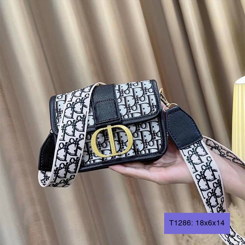 Túi xách tay đeo chéo nữ hình hộp dây đeo bản to đi làm đi chơi rẻ đẹp phong cách hàn quốc T1286