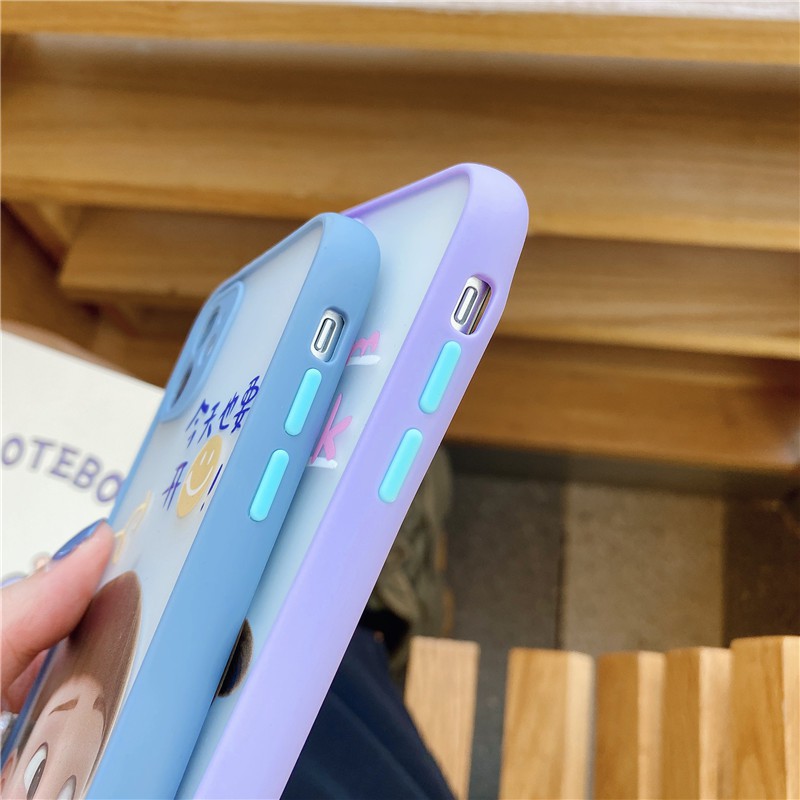 Ốp lưng iphone Couple Doll nhám viền nổi cong 5/5s/6/6plus/6s/6splus/7/7plus/8/8plus/x/xr/xs/11/12/pro/max/plus/promax | BigBuy360 - bigbuy360.vn