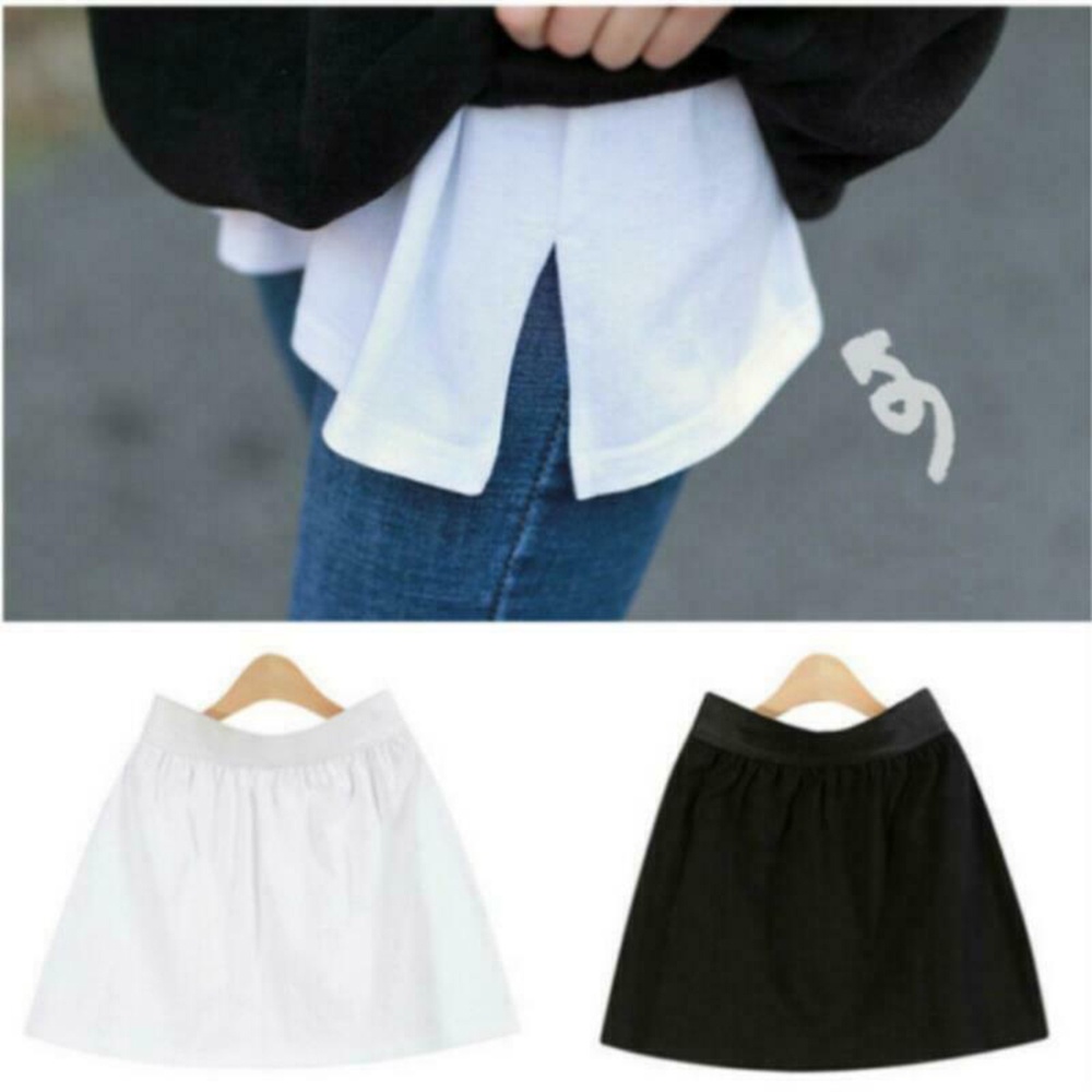 Lớp áo giả hai lớp dáng chữ A lưng thun co giãn điều chỉnh thời trang mùa đông