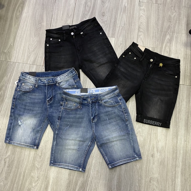 Quần sooc bò trơn Spf chất đẹp 3430, short jean nam đơn giản mẫu mới, Bin Store