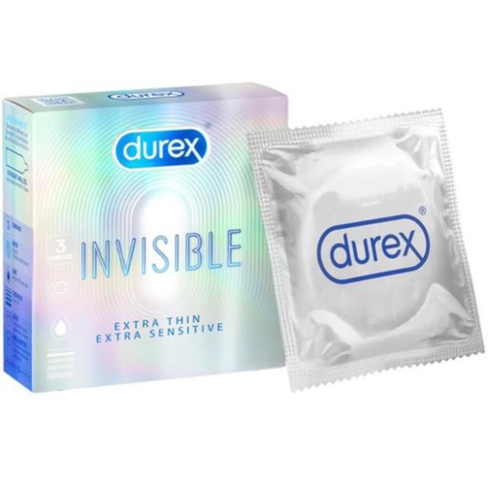 [ FREESHIP BCS DUREX ] Hộp Nhỏ Bao cao su Durex invisible 1 hộp 3 bao siêu mỏng_baocaosu_durex