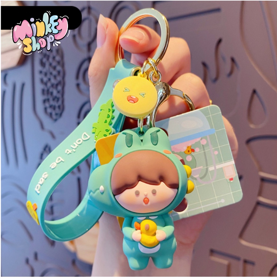 Móc Khóa Đẹp Hình Bé Happy Và Ngựa Cute phụ kiện Túi Xách dễ thương -Minkey