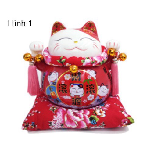 [Big Sale] Mèo Thần Tài, Mèo May Mắn Maneki Neko Mèo năng lượng cao 10 Cm