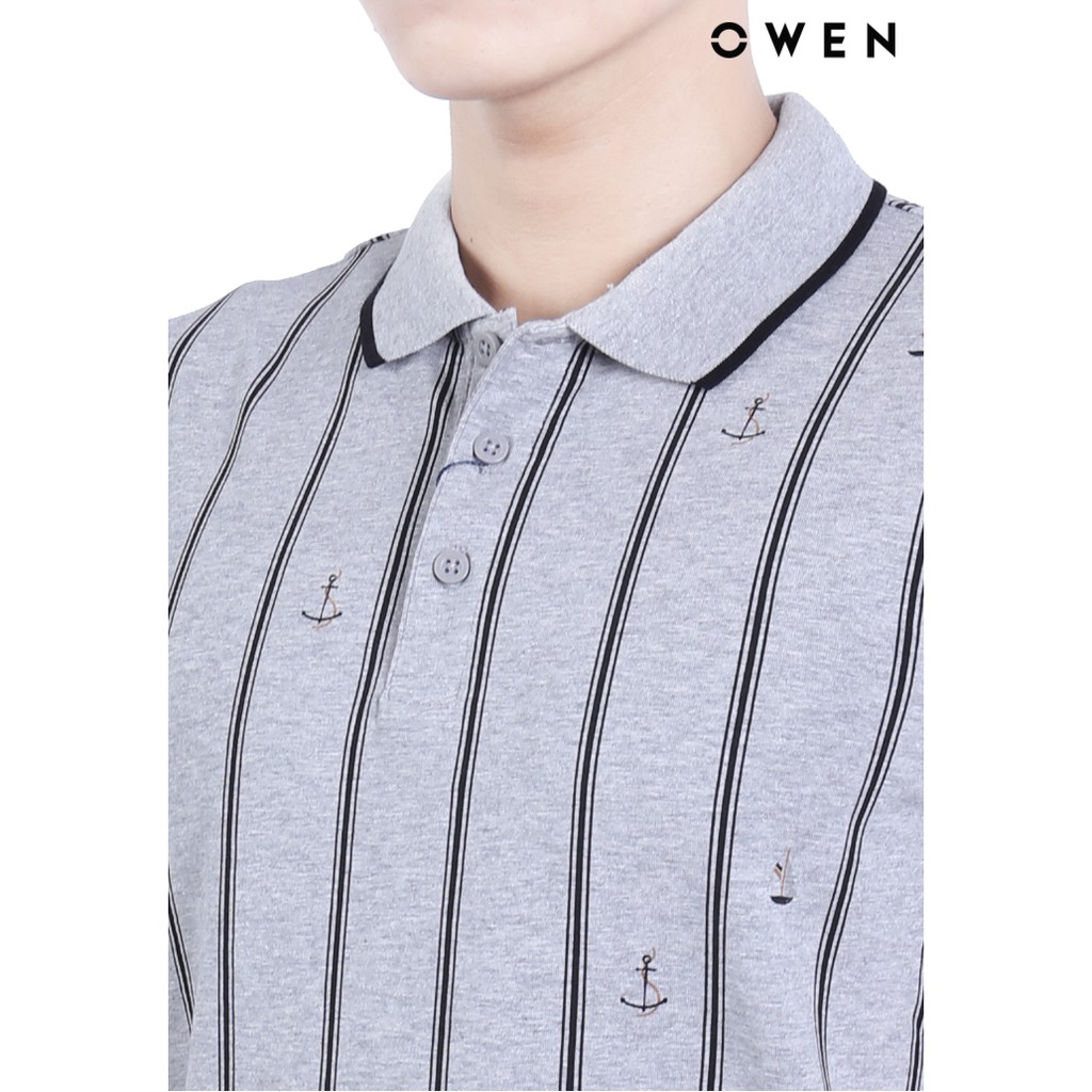 Áo polo ngắn tay OWEN Bodyfit màu xám - APV20291 | BigBuy360 - bigbuy360.vn