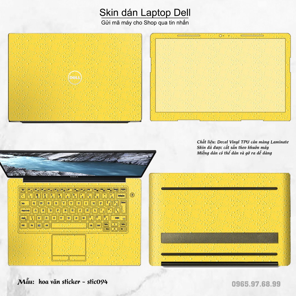 Skin dán Laptop Dell in hình Hoa văn sticker _nhiều mẫu 16 (inbox mã máy cho Shop)