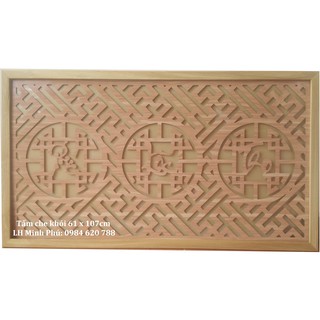 Tấm che khói hương màu sồi 41x81
