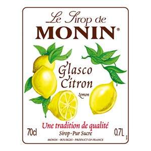 Siro Chanh vàng Monin (Glasco Citron Lemon syrup) - chai 700ml