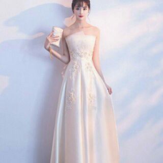 ĐẦM DỰ TIỆC TRỄ VAI XẾP LI