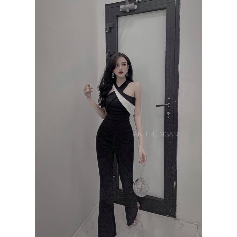 Jum hỡ lưng ống loe phối màu
