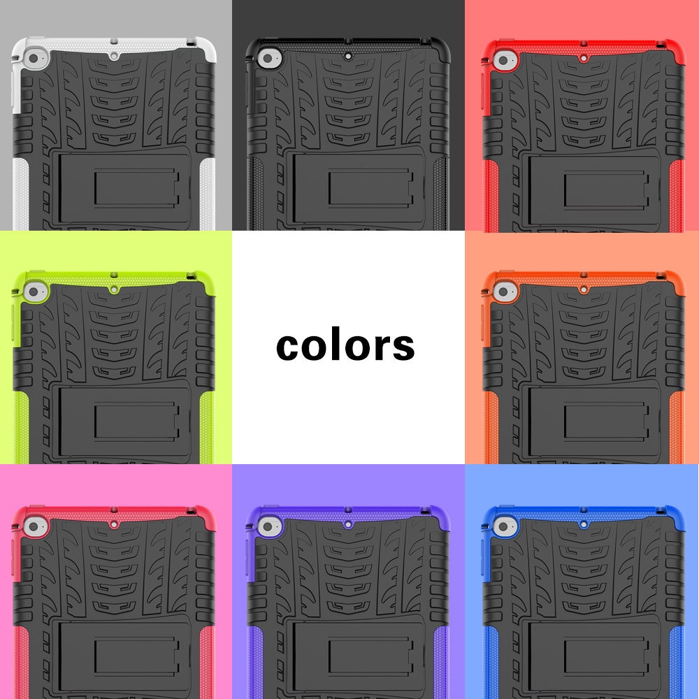 Ốp máy tính bảng Silicon + PC chống sốc 2 trong 1 cho iPad 9.7 2017 2018 Air 2 6 mini 1 2 3 4 5