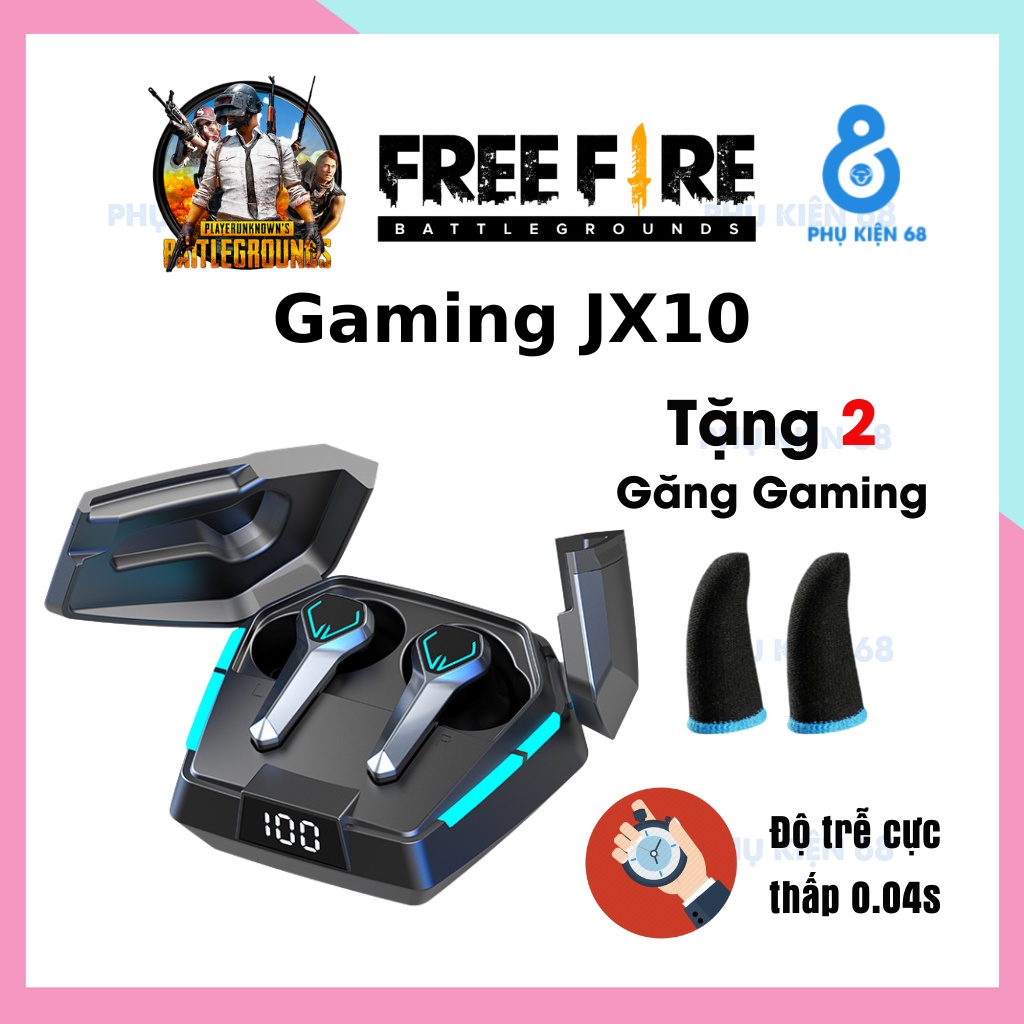 Tai Nghe Gaming Bluetooth 5.3 JX-10 TWS Tai Nghe Chơi Game Không Dây Có Mic Tai Nghe Nhét Tai Siêu Xe - Độ Trễ Cực Thấp
