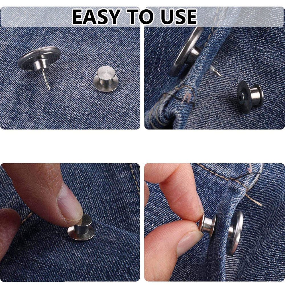 Bộ 1/4 Nút Gài Quần Áo Bằng Kim Loại Tùy Chỉnh Tiện Dụng Thời Trang